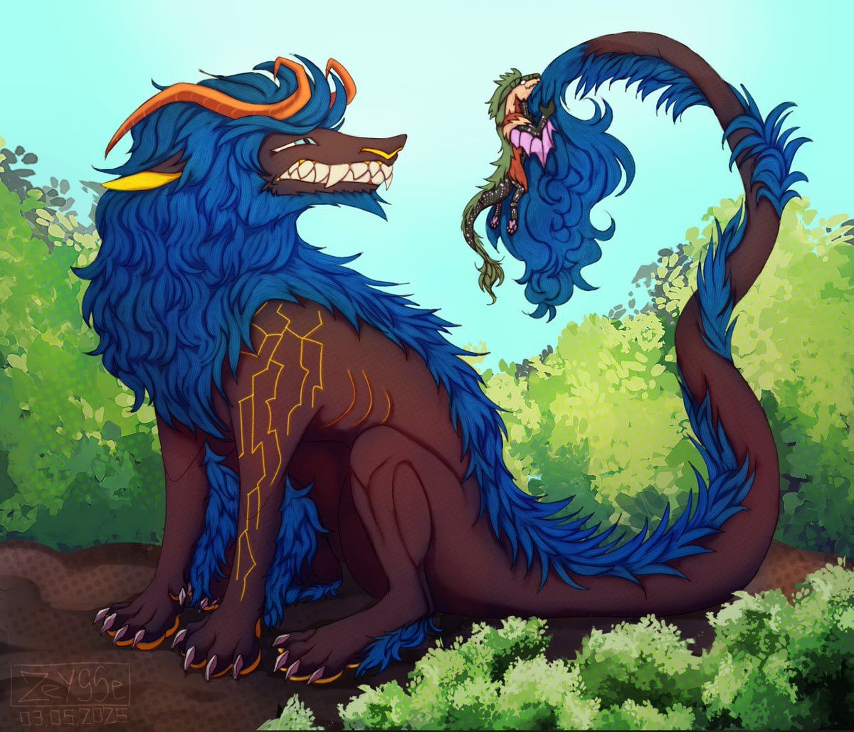 0super_plus0's tweet photo. Art from @zeysse  where I a little appearance

#art #furry #furryart #dragon #drake #tail #managarmr #macro #sizedifference #feral #sfw #reptile #cute #silly https://t.co/I79dWhEkIn
