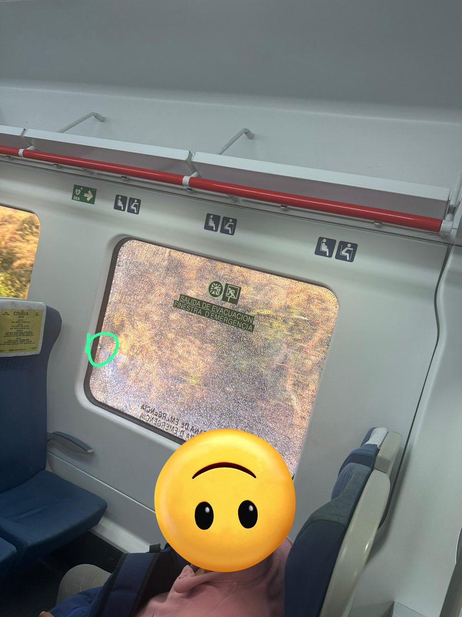 samuuu1904's tweet photo. Bona tarda @rodalies, el R16 18055 a l'altura de Vilanova al passar per un túnel ha trencat el vidre d'una finestra al cotxe PMR, alguns viatgers s'han espantat hi ha petits fragments a l'interior https://t.co/geZLrc96qn