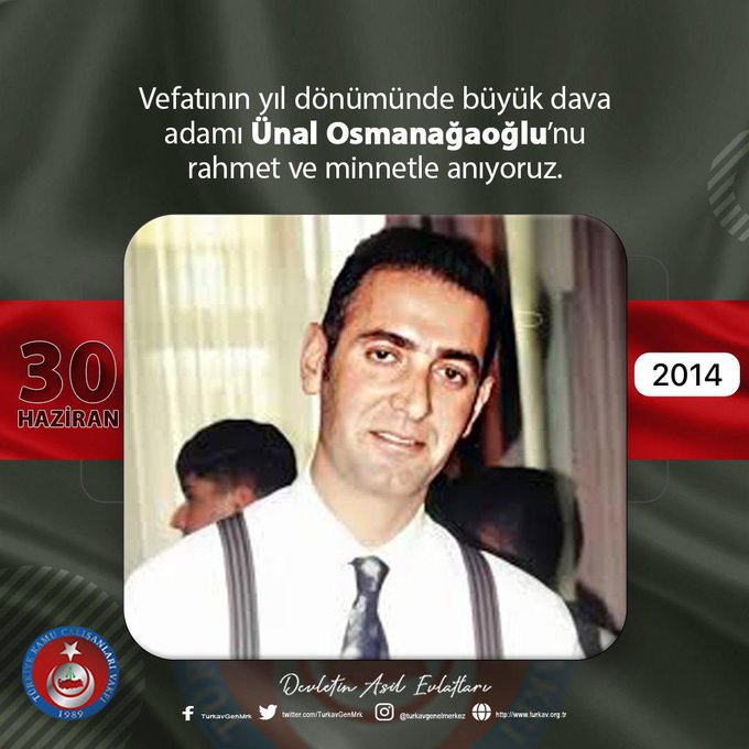 turkavelazig's tweet photo. Vefatının yıl dönümünde büyük dava adamı Ünal Osmanağaoğlu'nu rahmet ve minnetle anıyoruz. https://t.co/Yijs55sG9b