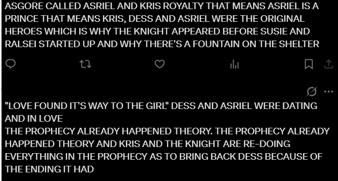 Tireybear's tweet photo. here's my deltarune theory i went insane about https://t.co/pHNySEW9sv