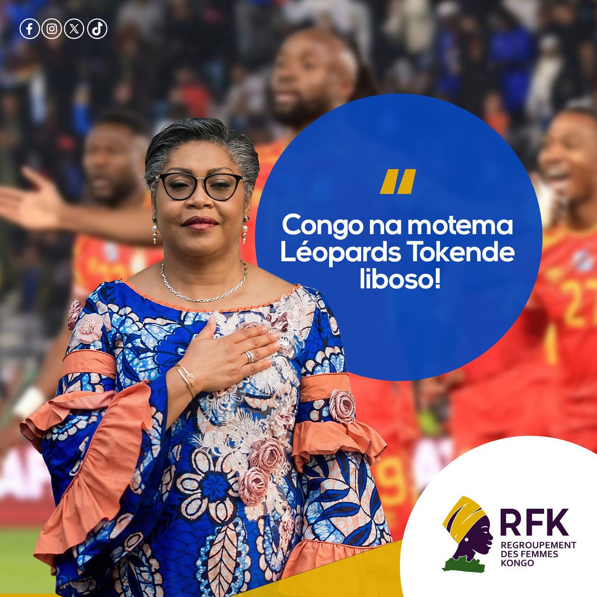 rfk_rdc's tweet photo. Congo na motema. Léopards, tokende liboso !

Aujourd'hui, c'est tout un peuple qui vibre au rythme de son équipe nationale. 

Que la détermination, le courage et l'esprit de victoire accompagnent nos Léopards jusqu'au coup de sifflet final.

Allez les Léopards ! 

#Leopards #RDC #Congo #TokendeLiboso