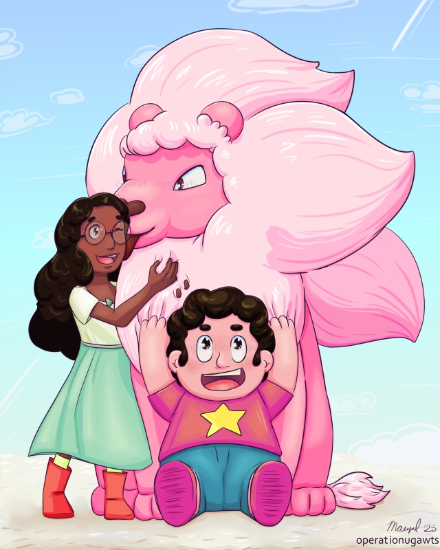OperationUGAWTS's tweet photo. Connie, Steven, and Lion!

There will be more of these two in the future~🤺

#stevonnie #stevenUniverse https://t.co/OfjFupBudh