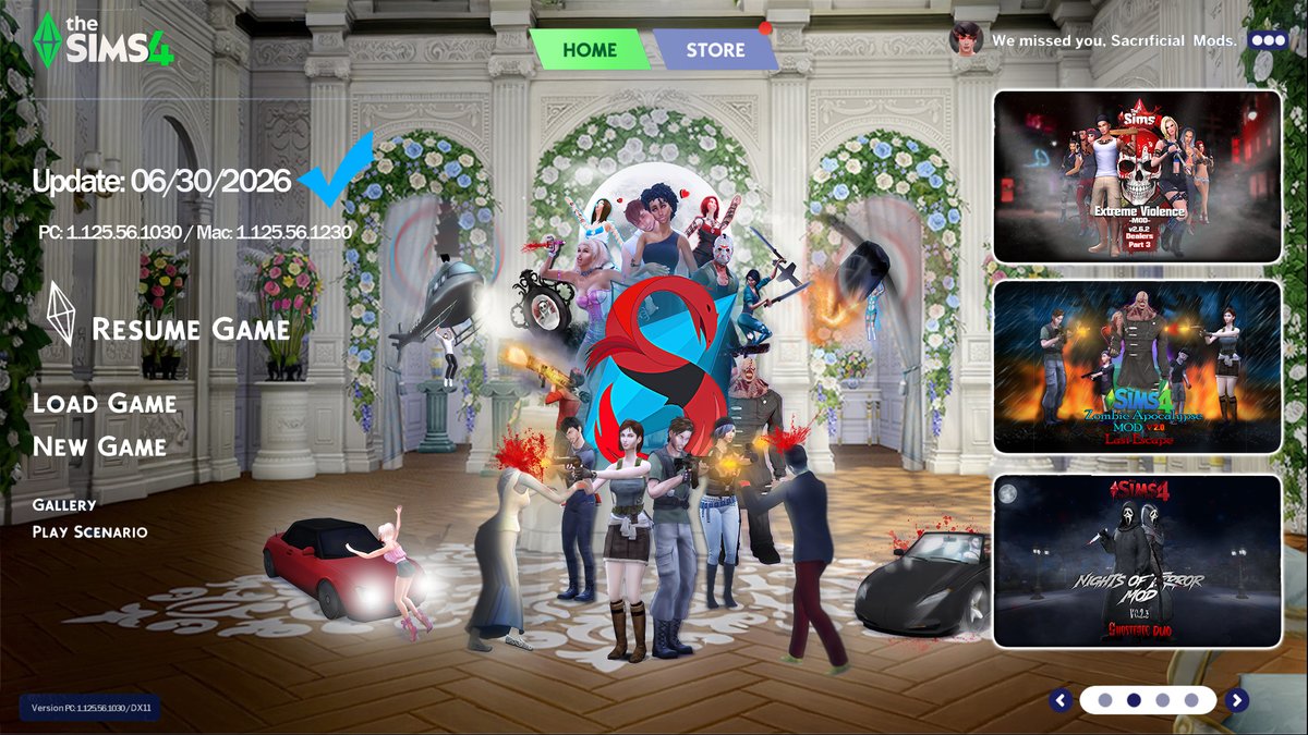 SacrificialMods's tweet photo. My Mods Are Compatible With The Latest Patch ✅ Update 6/‌30/‌2026
PC: 1.125.56.1030 / Mac: 1.125.56.1230

No updates are required if you already have the latest versions installed.

Thank you for your lovely support ♥