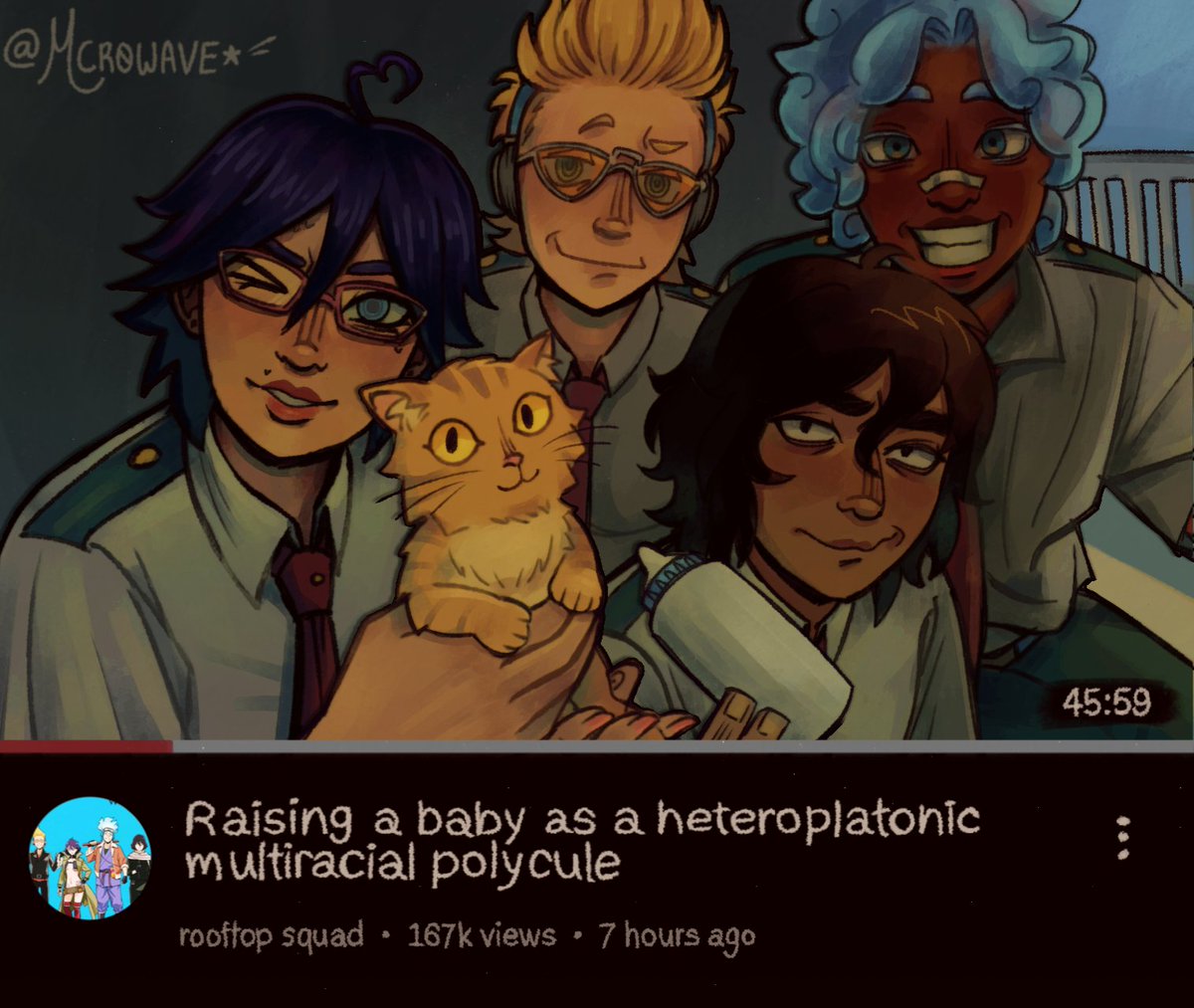 MCR0WAVE's tweet photo. severe cuteness aggression while drawing this awwww aweee 😿
#mha #rooftopsquad https://t.co/tETbP9dd75