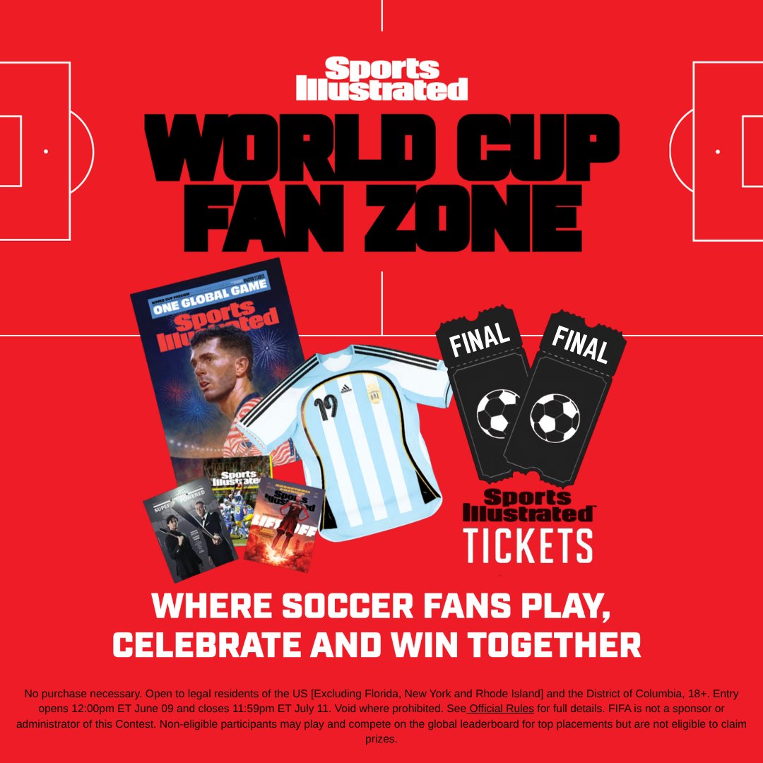 TheMinute_Group's tweet photo. The Round of 32 is officially here, and it's win or go home! ⚽🔥

As the 2026 World Cup's first knockout round heats up, there is no better place to experience all the excitement than @SInow's World Cup Fan Zone.

Serving as the ultimate digital destination for the tournament, fans can compete in daily challenges for a chance to win tickets to the World Cup Final, share their photos, explore local watch party events and keep up to date with the latest tournament news from SI FC experts.

👉 Step into the Fan Zone and follow all the knockout action here: https://t.co/s5nM3ytlnx

#MinuteMedia #SportsIllustrated #WorldCup2026 #WorldCupFanZone #Soccer #SIFC #SportsBiz #RoundOf32
