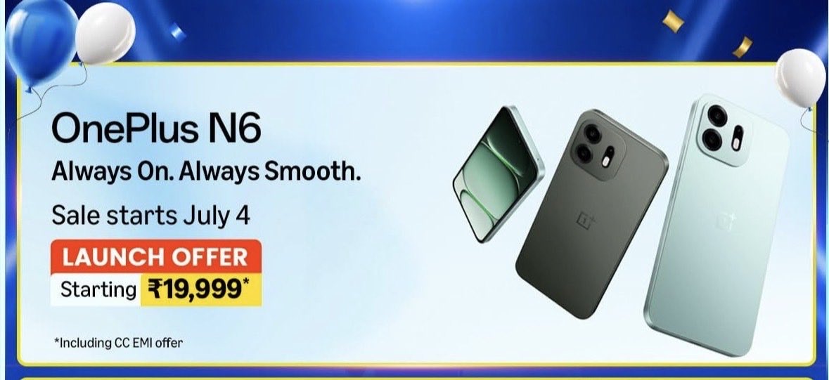 iTechYouTuber's tweet photo. #AmazonIndia Upcoming Prime Day Launch! 

#OnePlus N6 | from ₹19,999*

👻 ₹1,000 Off (Prime Day Exclusive Offer)
💳 ₹2,000 Off (SBI &amp; Axis DC &amp; CC) https://t.co/4c359RTIsY