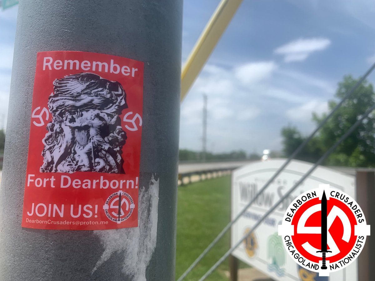 DearbornCruNats's tweet photo. Dearborn Crusaders distributed nationalist material in Willow Springs, Illinois! ⚡️🗡️

Get Active! Join Us!
DearbornCrusaders@proton.me https://t.co/9Vbh5RYXCM