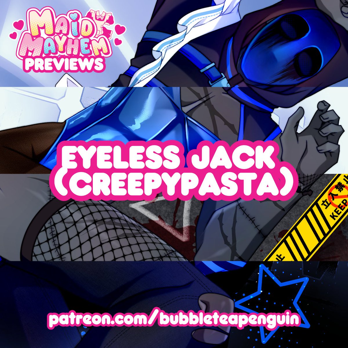 bobateapenguin's tweet photo. EYELESS JACK (CREEPYPASTA)

Maid Variant + 3 Alternative Outfits https://t.co/1dlTVq3Npp
