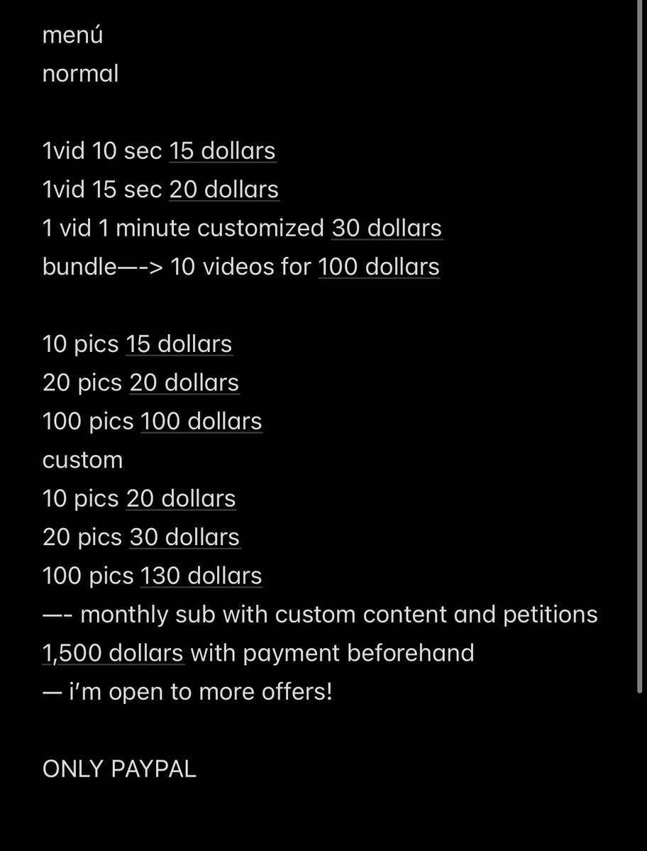 esmeraldkr's tweet photo. current menu, payment first #buyingcontent https://t.co/yzuR7nABQv