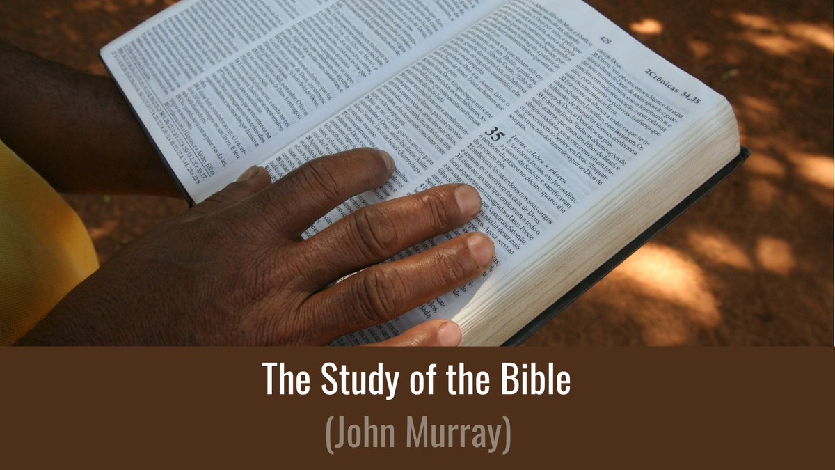 CommunityChris9's tweet photo. I take it for granted that we all believe the Bible to be the Word of God, the only infallible rule of faith and practice. I take it for granted that we all read the Bible with regularity. What I am going to plead for, however, is concentrated, sustained, devoted study of the Bible, the kind of study that is not fulfilled by the perfunctory reading of some passages each day. The set periods of family worship are not, of course, by any means to be disparaged. This is a highly necessary and most fruitful exercise. The influence for good exerted by honouring God’s Word in this way is incalculable for all concerned. Indeed, the minimal use of the Bible in this way has often left an indelible impression for good. And furthermore, the set periods of family worship may become the occasions for very concentrated and systematic study of the Bible.

But what I stress here is the necessity for diligent and persevering searching of the Scriptures; study whereby we shall turn and turn again the pages of Scripture; the study of prolonged thought and meditation by which our hearts and minds may become soaked with the truth of the Bible and by which the deepest springs of thought, feeling, and action may be stirred and directed; the study by which the Word of God will grip us, bind us, hold us, pull us, drive us, raise us up from the dunghill, bring us down from our high conceits and make us its bondservants in all of thought, life and conduct.

The Word of God is a great deep; the commandment is exceeding broad; and so we cannot by merely occasional, hurried, and perfunctory use of it understand its meaning and power.
Sustained and diligent study of the Bible is indispensable for several reasons. I am going to mention three of these.

1. The Bible is God’s Word, the revealed counsel of God. It is possible for us to develop a certain kind of familiarity with the Bible so that we fail to appreciate the marvel of God’s favour and mercy and wisdom in giving it to us. We need to stop and consider what hopeless darkness, misery, and confusion would be ours if we did not possess the Bible. We would be without God and without hope in the world, endlessly stumbling over our own vain imaginings with respect to God, with respect to His will for us and with respect to our own nature, origin, and destiny. The Bible is the infallible revelation to us of the truth regarding God Himself, regarding the world in which we live, and regarding ourselves. It reveals God’s mind and will for us; it declares the way of salvation; it discloses the knowledge that is eternal life. The secrets of God’s mind and purpose, secrets which eye hath not seen nor ear heard, have been laid open to us, the things that concern God’s glory, and our highest interests against all the issues of life and death, of time and eternity…

If we truly appreciate the mystery of God’s grace and wisdom, we shall study the Bible as one who has found great spoil. The very nature and content of God’s Word will compel our most earnest application to it.

2. We must study the Bible with all diligence and persistence if we are really to know and understand its truth. It is perfectly true and an unspeakable mercy that a certain simplicity characterizes the Bible. We cannot read it with some measure of intelligent attention without getting its great central message. The things necessary to be known, believed, and observed for salvation are clearly propounded in Scripture, and he that runs may read. But no Christian should be satisfied with the bare minimum of knowledge necessary for salvation. It is, indeed, to be lamented that the life of many earnest Christians is based upon a fragmentary, piecemeal knowledge of Scripture teaching... We must understand that the whole Bible stands together and that the fibres of organic connection run through the whole Bible, connecting one part with every other part and every one truth with every other truth.

3. Painstaking study of the Bible is indispensable to our own thought and practice. Life is very complex, and we are constantly beset with baffling questions. New situations daily confront us. If the situations are not entirely new, old situations take on new colour and new settings. We need to know anew what is the right thing to think and what is the right thing to do. If we are to meet these situations, we must be armed with the sword of the Spirit which is the Word of God, and we must be equipped with such knowledge of the Word that we shall derive from it the needed direction and strength.

Indolence is one of our greatest temptations. We are in constant danger of becoming static in our thinking. Perhaps we have a well-rounded and competent knowledge of the Christian faith… But if we rely on such a reservoir of knowledge we are in a dangerous and slippery position. Thought and life are too complex to be adequately met by any such reservoir. The means God has provided for every exigency that may arise is the Word of God itself. The demand of the multiform situations in which we are placed in our thinking and in our life are met only by the multiform wisdom deposited in the holy Scriptures. However much assistance we may derive from formulations and expositions of Scripture truth—and it is not only impoverishing but God-dishonoring to disparage and neglect these—yet, after all, the Bible is the only sufficient rule of faith and life as well as the only infallible rule. We must betake ourselves anew, day by day, with humble and submissive minds to the law and to the testimony so that our minds may be illuminated, replenished, refreshed, renewed, and reinvigorated by the pure light that shines in the pages of God’s inerrant Word. “Let the word of Christ dwell in you richly in all wisdom.” …

In all our study and application of the Word of God, we must appreciate a divinely-fixed coordination. It is that of the Word of God and the Spirit of God. “Where the Spirit of the Lord is, there is liberty.” God has not left us to our own resources in the study of His Word. There is the never-failing promise and the ever-present ministry of the Holy Spirit. He is the author of the Word, and it is His peculiar prerogative to illumine the Scripture and to seal its truth upon our hearts. These are the two pillars of faith and life—the whole organism of Scripture revelation and the promise of the Spirit to guide us into all the truth. The Spirit honours and seals His own Word, and the Word assures us that “if ye then, being evil, know how to give good gifts unto your children, how much more shall the heavenly Father give the Holy Spirit to them that ask Him?”

John Murray, Collected Writings, vol. 1, (Banner of Truth, 1976)

#Biblestudy #Biblereading #Bible #JohnMurray #CCMBooks #CCMMedia