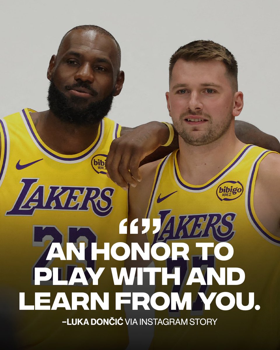 Complex's tweet photo. Luka paying respect to one of the greatest ever 🐐

Luka Dončić honored LeBron James in a new Instagram photo after LeBron James announced his decision to leave the Los Angeles Lakers.

[📸: GETTY ] https://t.co/3nCAGpJpWW