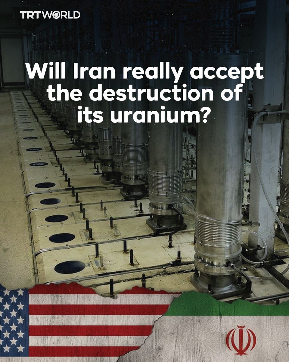 trtworld's tweet photo. The fate of Iran’s uranium stockpile lies at the heart of ongoing US-Iran talks, with experts warning that technical, political and verification challenges remain unresolved 
https://t.co/UwsW25fXMY https://t.co/iowMBq4duS
