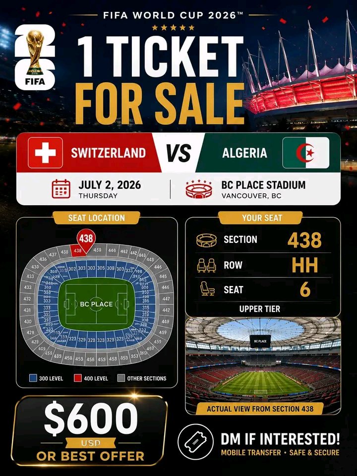 lucy_mutai40754's tweet photo. 🚨 𝗬𝗢𝗨𝗥 𝗪𝗖 𝗪𝗘𝗘𝗞 𝗔𝗛𝗘𝗔𝗗 
TICKET 
WHATAPP ME 

+447882732804

🇨🇮 Ivory Coast vs Norway 🇳🇴
🏴󠁧󠁢󠁥󠁮󠁧󠁿 England vs DR Congo 🇨🇩
🇧🇪 Belgium vs Senegal 🇸🇳
🇨🇭 Switzerland vs Algeria 🇩🇿
🇦🇹 Australia vs Egypt 🇪🇬
🇦🇷 Argentina vs Cape Verde 🇨🇻
🇨🇴 Colombia vs Ghana 🇬🇭@
@FIFAWorldCup https://t.co/bg6NNqjiWy