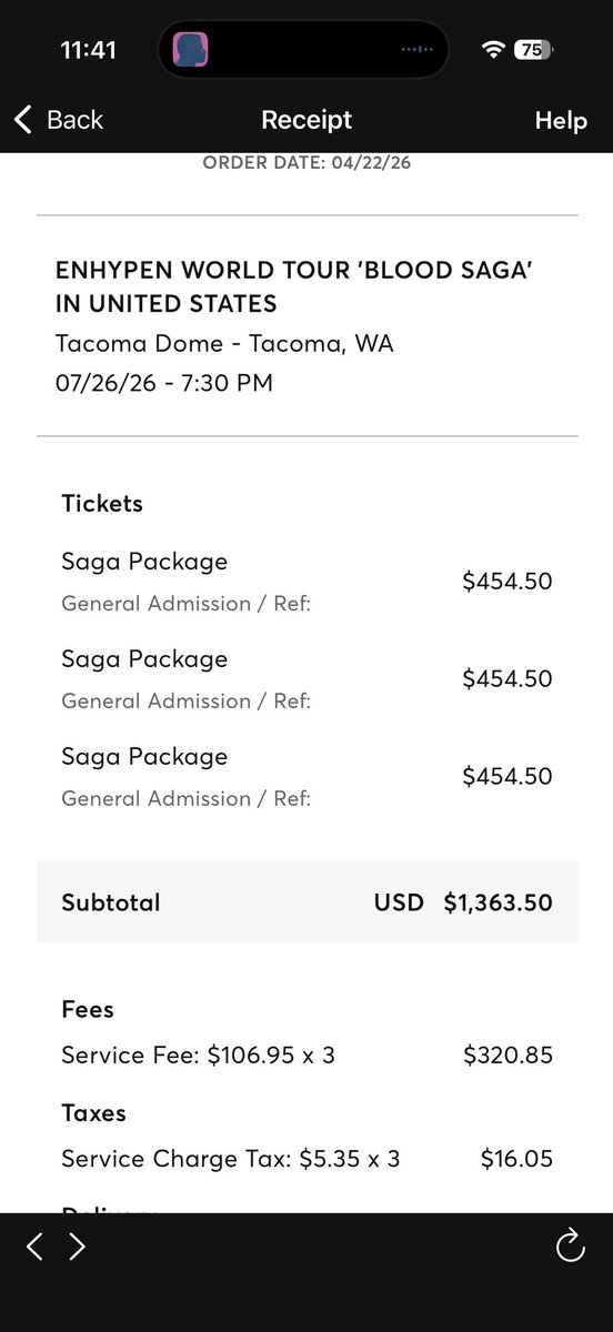 oliveyeahs's tweet photo. wts 1 GA ticket for enha tacoma show 7/26

i bought it for 500 but i’m down to do $300
ima b there too n ill send id for vip benefits my friend just can’t go anymore
proof below&amp;selling proof on ig @/olivestrading 
#enhypen #enhypentickets https://t.co/jJA4KWIIv1