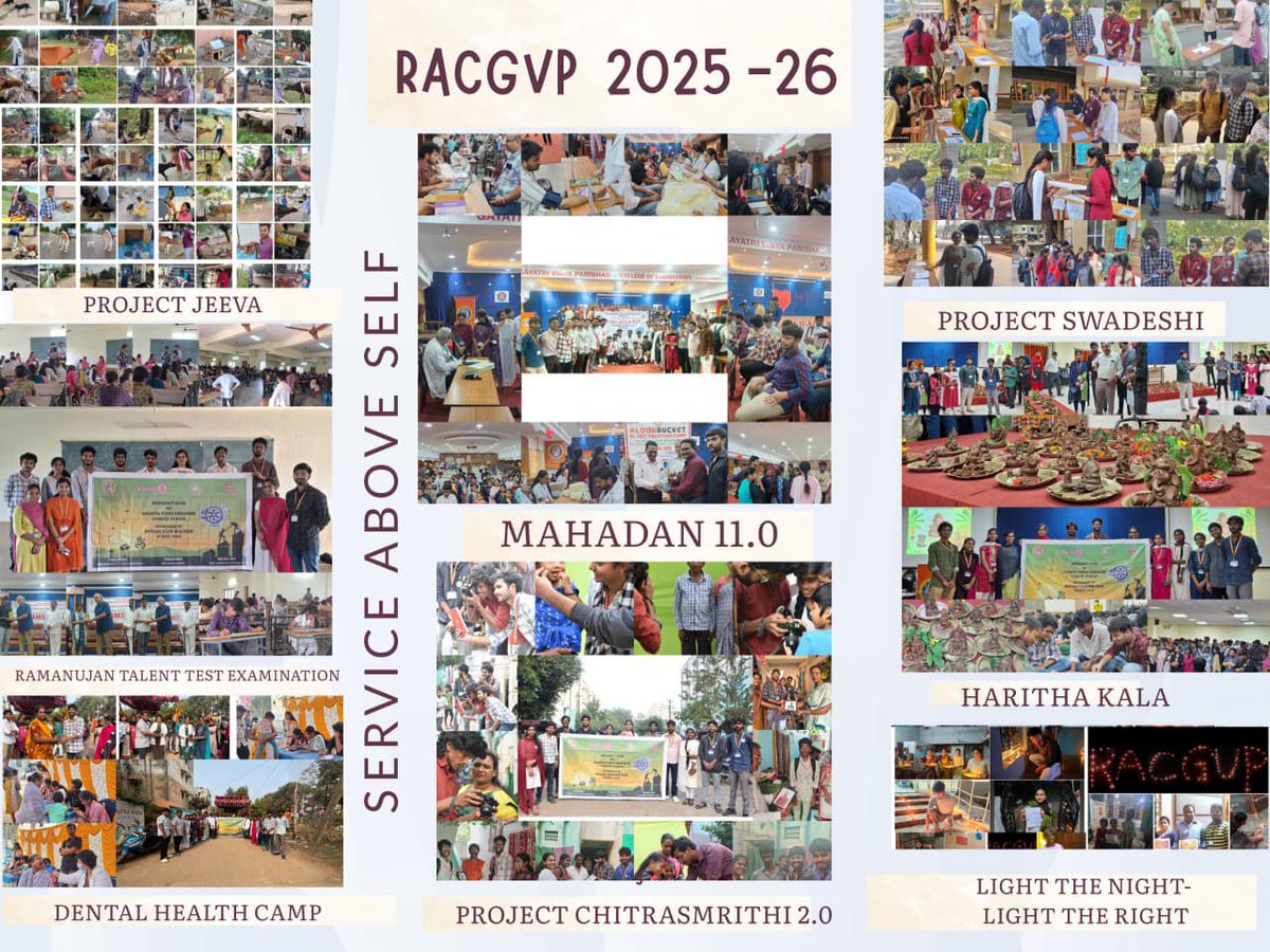 racgvp's tweet photo. RACGVP sincerely thanks every Rotaractor for your dedication and service. Together, we created lasting impact through projects like Swadeshi, Jeeva, Chitra Smrithi 2.0, Mahadan 11.0 (400+ units), Haritha Kala, and many more. Thank you for building a legacy. https://t.co/CFgfbjUYyN