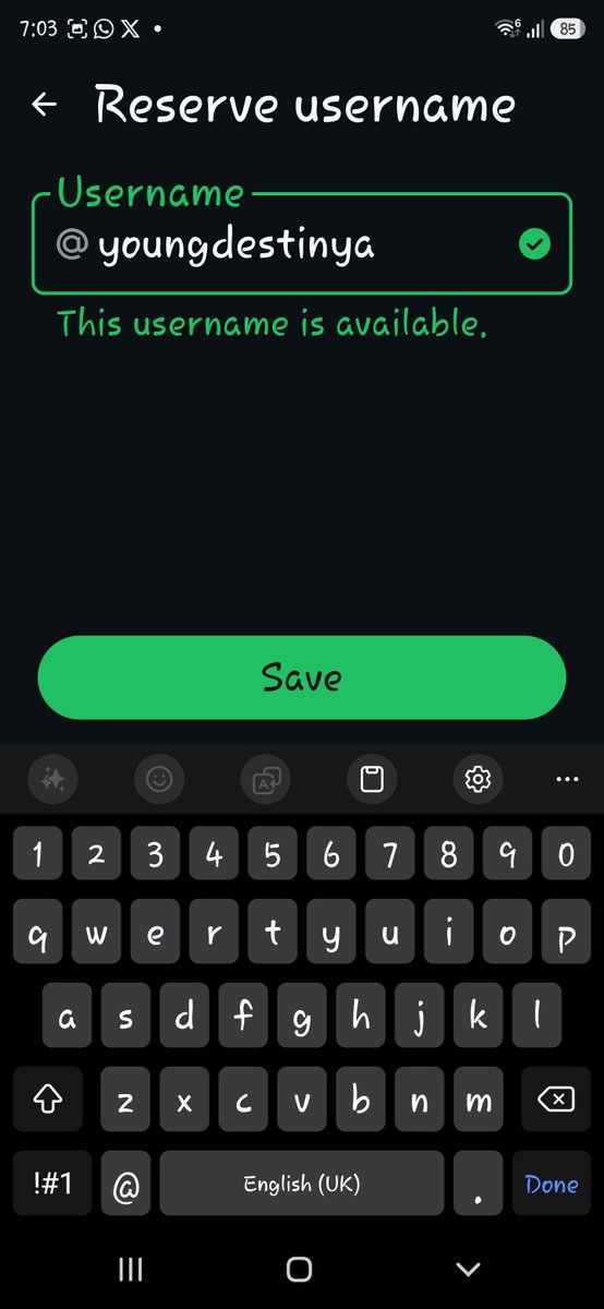 youngdestinya's tweet photo. As Meta begins allowing users to create #Username on WhatsApp, I got mine reserved immediately with ease, and luckily I got exactly what I had in mind ~ @youngdestinya 

The ability to secure my intended username is because I have built a unique identity across major social media platforms with a unique username. On all Meta platforms, my username is unique (@youngdestinya) and having connected my Facebook, Instagram and WhatsApp together, it makes it easy for Meta to know my username and it just simply prepopulated [suggested] that for my reservation.