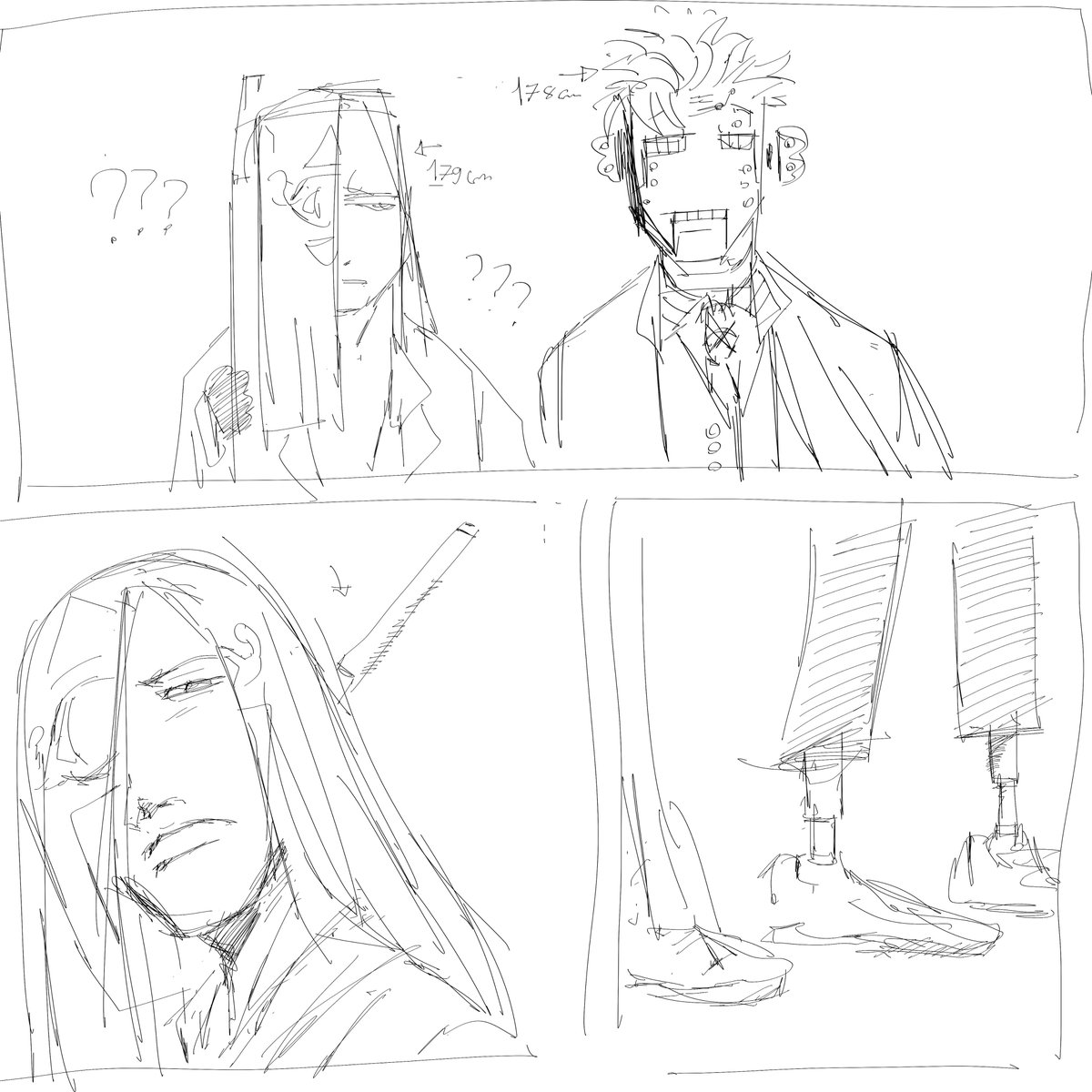 taxuram's tweet photo. i saw a couple people losing their minds over the possibility that RK made his rented body taller because of the haunted palette previews and i keep laughing because the only thing i can think of is this https://t.co/eUbEVrOiej