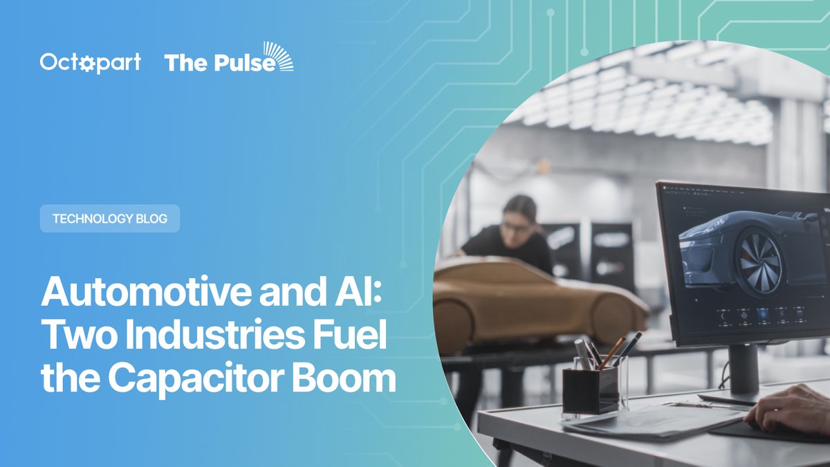 octopart's tweet photo. The rapid growth of AI infrastructure and increasingly complex, AI-powered vehicles has significantly increased the number and performance requirements of capacitors.

Learn more: https://t.co/ru5dy9tqR5

#Octopart #AI #Automotive https://t.co/1665TZk5OI