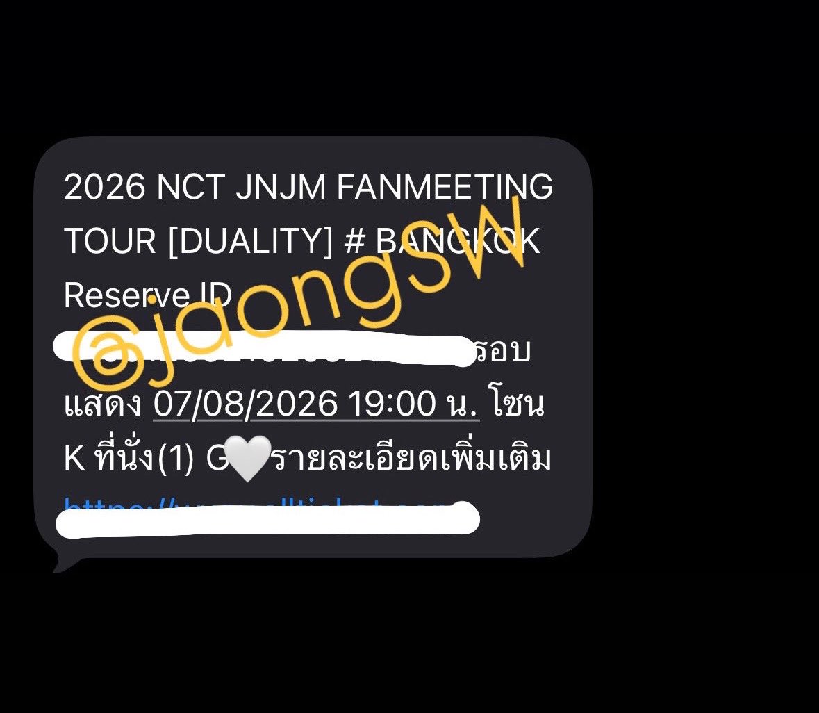 jaongSW's tweet photo. wts ปล่อยบัตร
✨ นัดรับจ่ายสดได้ค่า 
Friday 07/08
รอบ membership 
บัตร 3600 ขาย 3630 (คิดแค่ค่าบัตรแข็งค่า)
สนใจ dm มานะคะ 🙌🏻💖 (ขอหลักฐานเพิ่มเติมได้ค่ะ) 

#NCTJNJM_FANMEETING_TOUR
#NCTJNJM_FANMEETING_TOUR_DUALITY https://t.co/MusKHvyyIx
