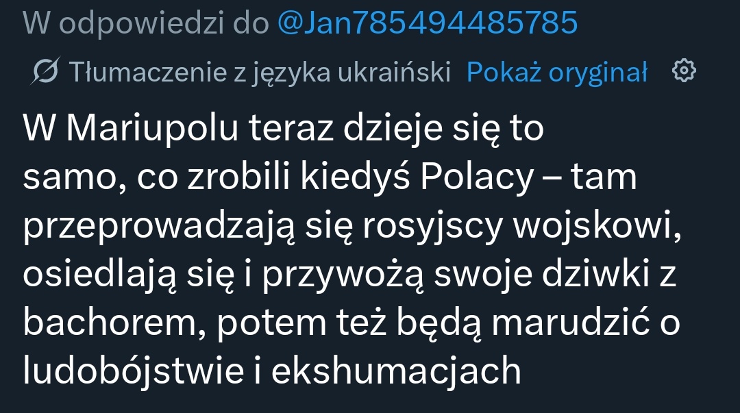 AgentSmutnooka's tweet photo. Rozumiecie, wymordowali tysiące na Wołyniu bo im się sprowadziliśmy z dziwkami i bachorami. Tacy ludzie nie nadają się nie tylko do UE, ale wogóle do cywilizacji. https://t.co/uTC6T35PAN