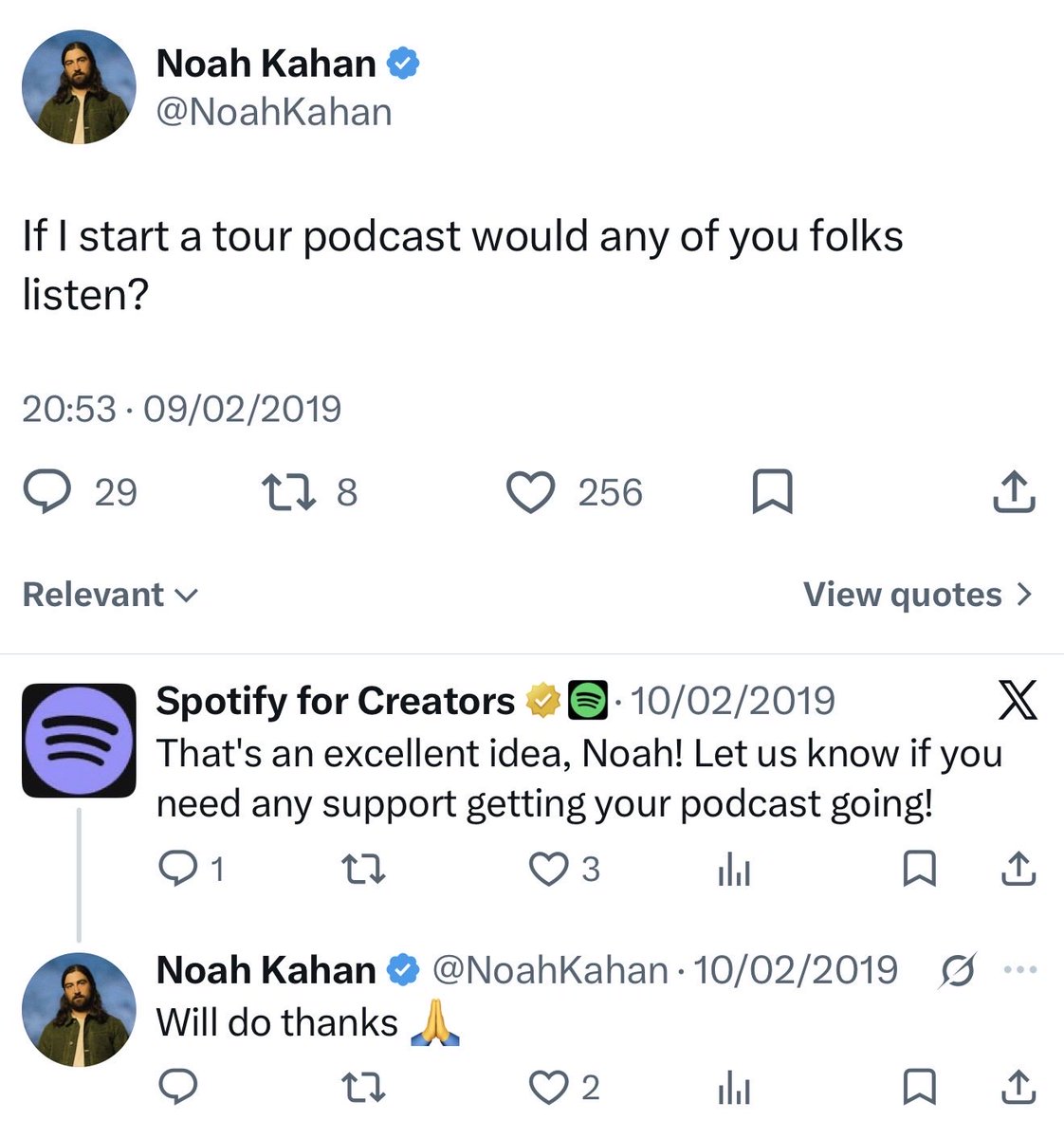 KahanArchive's tweet photo. It’s actually very precious to me that Noah Kahan started a tour podcast in 2019 literally just to yap about how his day was and then immediately stop it after the first episode https://t.co/ptbe3LjZA8