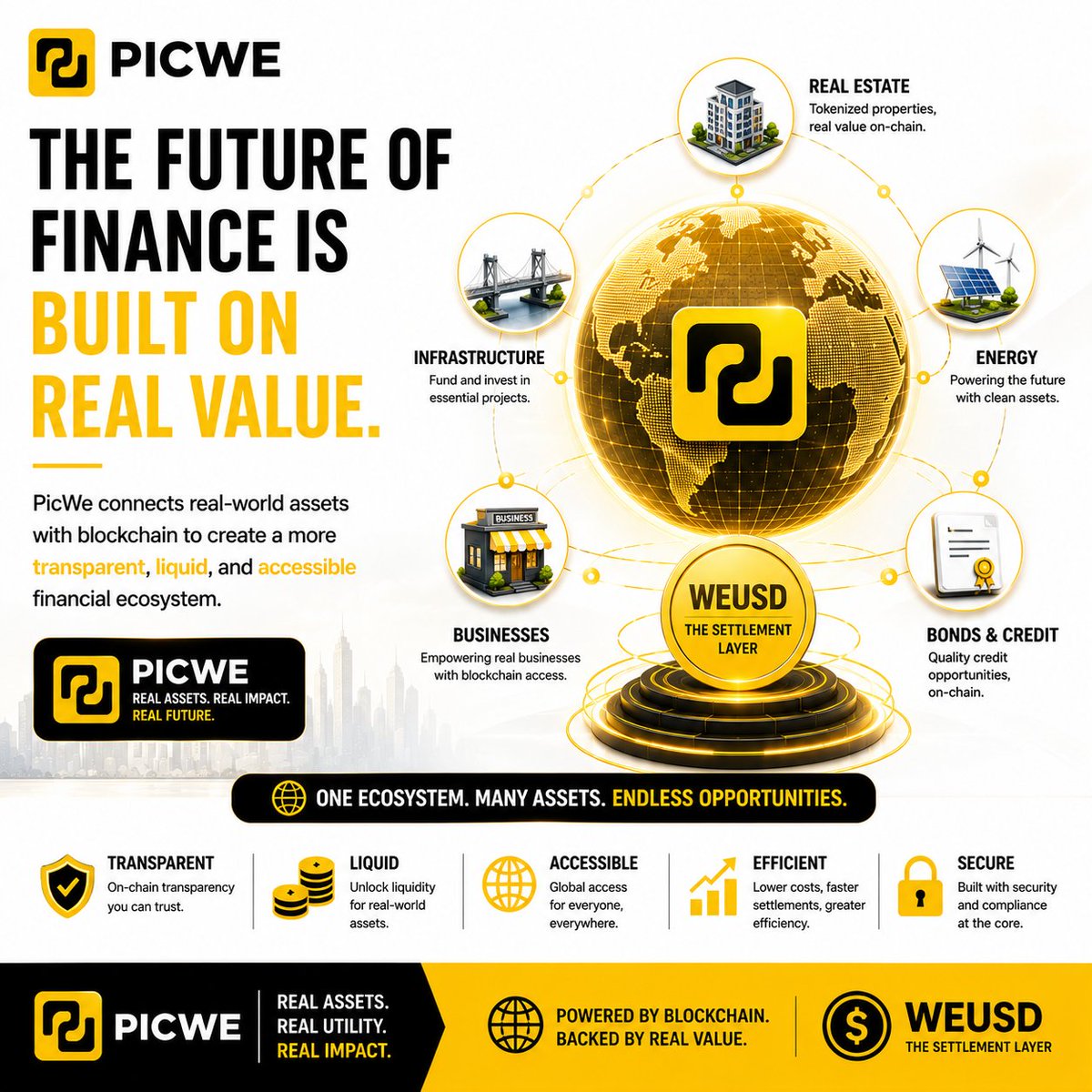 Humble__BTC's tweet photo. The future of finance is built on real value.
PicWe is connecting real-world assets with blockchain to create a more transparent, liquid, and accessible financial ecosystem. ๐๐
#PicWe #RWA #WEUSD #Web3 https://t.co/UODIbwBDCe
