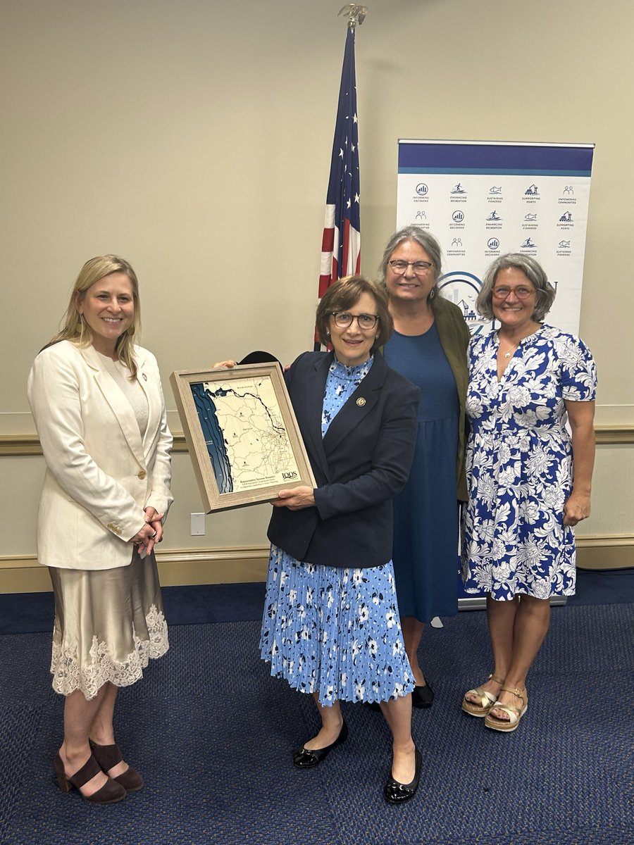 RepBonamici's tweet photo. Ocean monitoring keeps the economy thriving and communities safe. It was an honor to speak with members of the Integrated Ocean Observing System Association and receive their Congressional Award for Bipartisan Leadership in Ocean Observing with Congressman Mike Ezell! 🌊 https://t.co/2cZzTrFibr