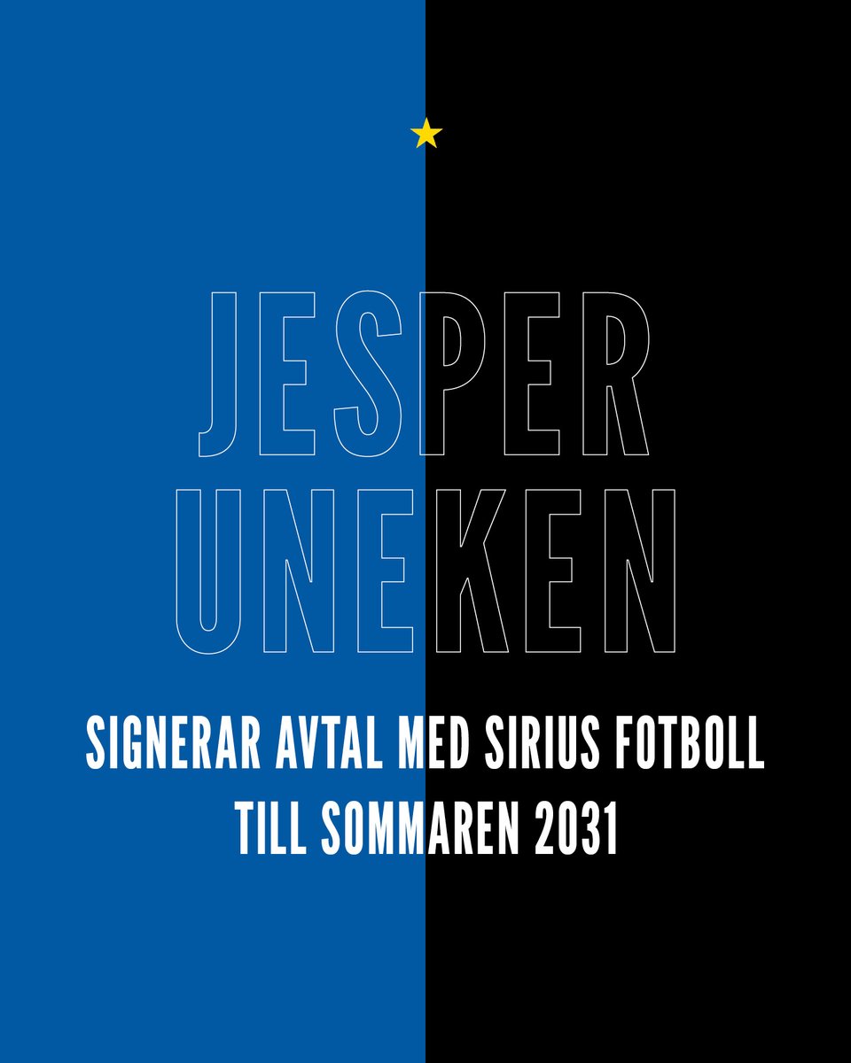 siriusfotboll's tweet photo. Välkommen till Sirius, Jesper Uneken! 🔵⚫

Sirius Fotboll är överens med den nederländska klubben PSV Eindhoven om en övergång av den 21-åriga anfallaren Jesper Uneken. Jesper ansluter till Sirius omedelbart och blir tillgänglig för match den 8 juli då övergångsfönstret öppnar. https://t.co/v159dn5FAB