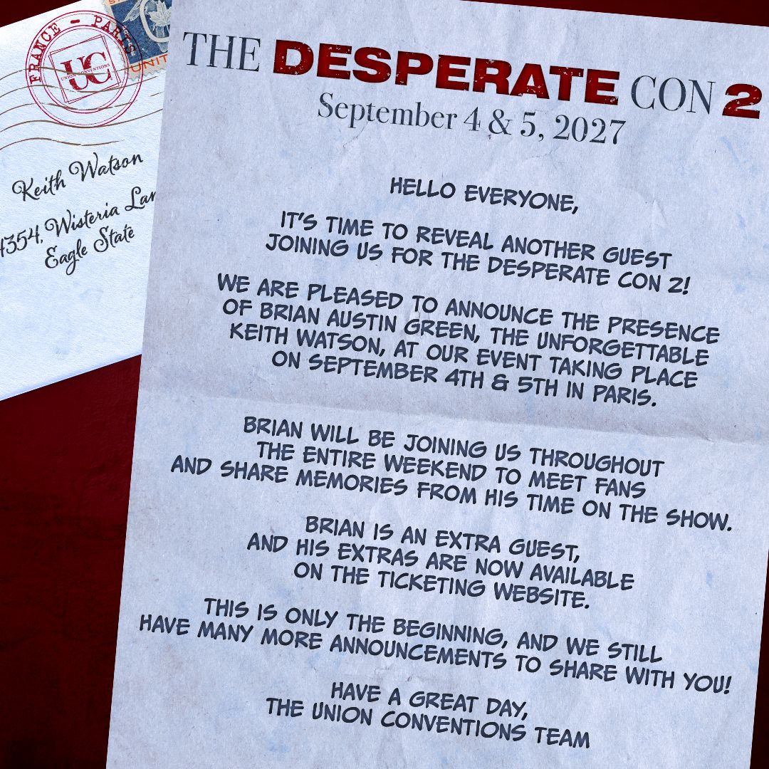 Union_Conv's tweet photo. 🇫🇷 The Desperate Con : Brian Austin Green est notre nouvel invité ! 
-----
🇺🇸 The Desperate Con : Brian Austin Green is our new guest ! 

🎟️ : https://t.co/y9ON1thDJT https://t.co/WmgHG8IZ46