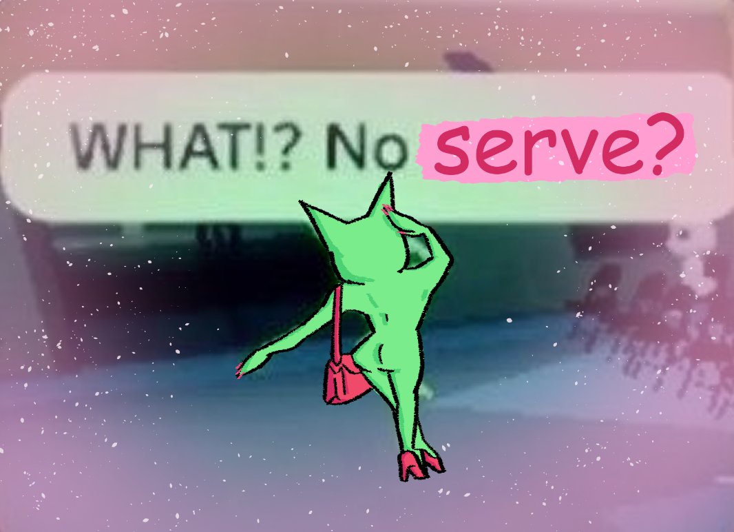 pointyshorts's tweet photo. no service?? ill just serve https://t.co/aRda59wI4T