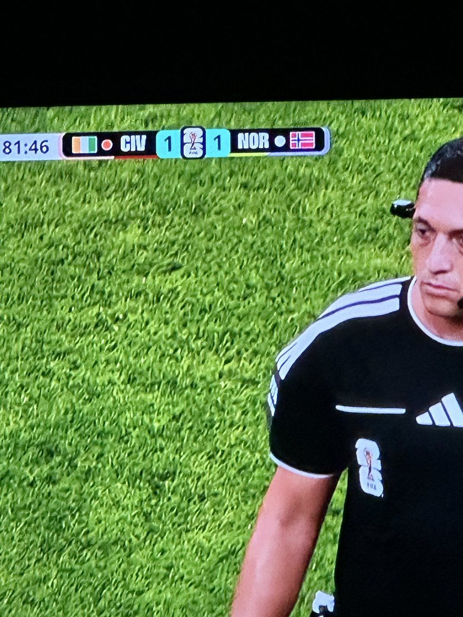 thindpau87's tweet photo. Game on as ivory cost are giving a #halland norway easy run, may be another penalty strokes on the cards…#fifa #norway #WorldCup2026, #FIFAWorldCup, #NORCIV, #IvoryCoast, #Norway, #TeamIvoryCoast, #TeamNorway https://t.co/6cJVW3KMOH