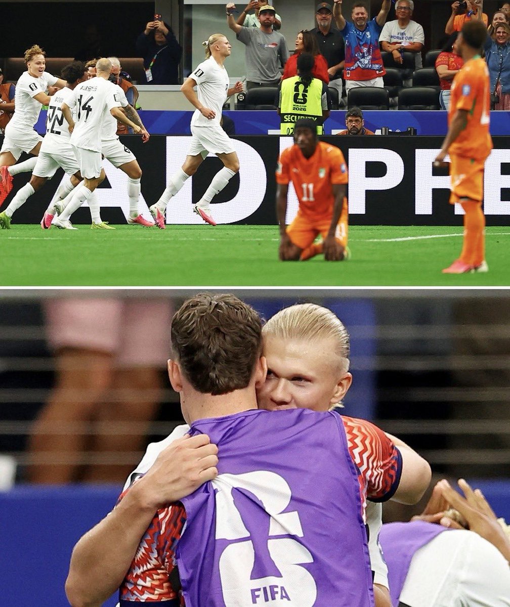 highlightplugg's tweet photo. Haaland gives Norway the lead 🇳🇴🔥

Erling Haaland scores late against Ivory Coast in the World Cup Round of 32.

Big player. Big moment.

#Haaland #WorldCup2026 #Norway https://t.co/UWelP6LNOv