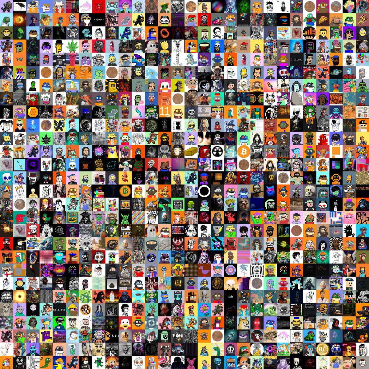 EDKbtc_'s tweet photo. there's nothing more beautiful than seeing the community come together in a single image that will of course be inscribed on bitcoin! 

ordinals are eternal 🧡 https://t.co/u7VTMRWsUz
