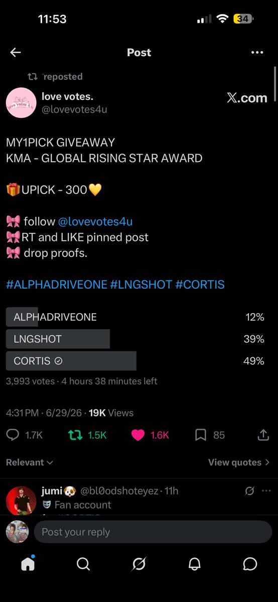 k4cortis's tweet photo. @lovevotes4u @headcoer FOR #CORTIS https://t.co/G9k42VSSYJ