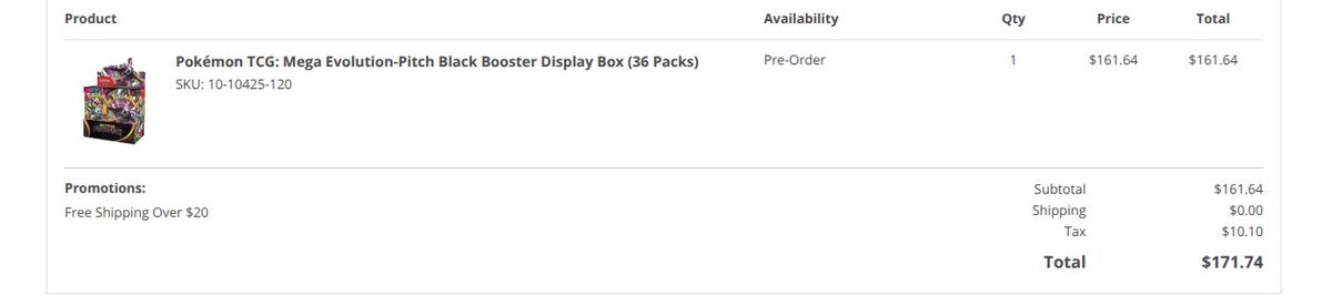 t0am2's tweet photo. @PokemonDealsTCG WOW. I'm amazed. I panicked a little when I got though the queue to see an error, but after refreshing a couple times the page loaded. This is the first booster display I've ever been able to order. https://t.co/5dL1SYteNK