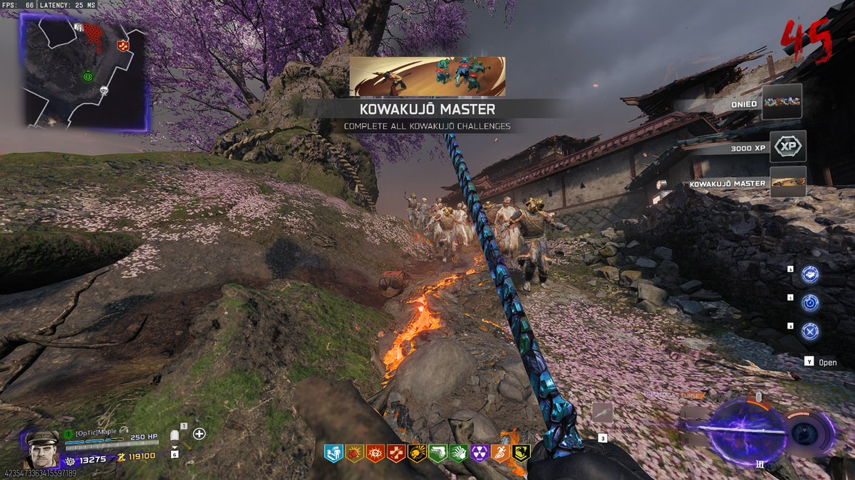 Maple_774's tweet photo. All Kowakujō challenges complete! Some fun things here honestly.

Normally I'm a big fan of the dogs fire insta-killing the Oni's but man was that annoying, I think I lost 8 or 9 to fire.

It's time to finish Totenreich's challenges.

#CallofDuty #BlackOps7 #BO7 #Zombies https://t.co/GtXaHx6j7M