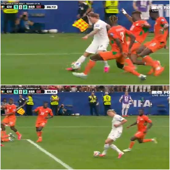 PreciousDiala's tweet photo. Erling Haaland goal against Ivory coast. https://t.co/CtpBkBdZZ5
