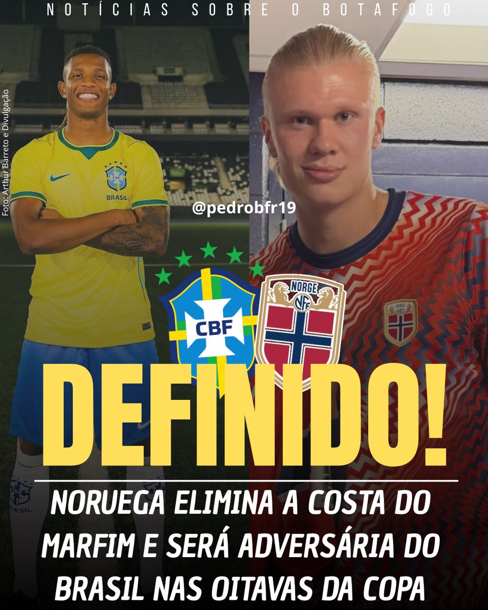 PedroPPBoficial's tweet photo. 😬| Domingo às 17h. Parada dura para a seleção brasileira, principalmente pela nossa zaga ter que parar o Haaland. 🇧🇷x🇳🇴 

Mas eles também enfrentarão a única Pentacampeã! 🤯⭐️

📸 Arthur Barreto e Divulgação https://t.co/H7wWoVAjha