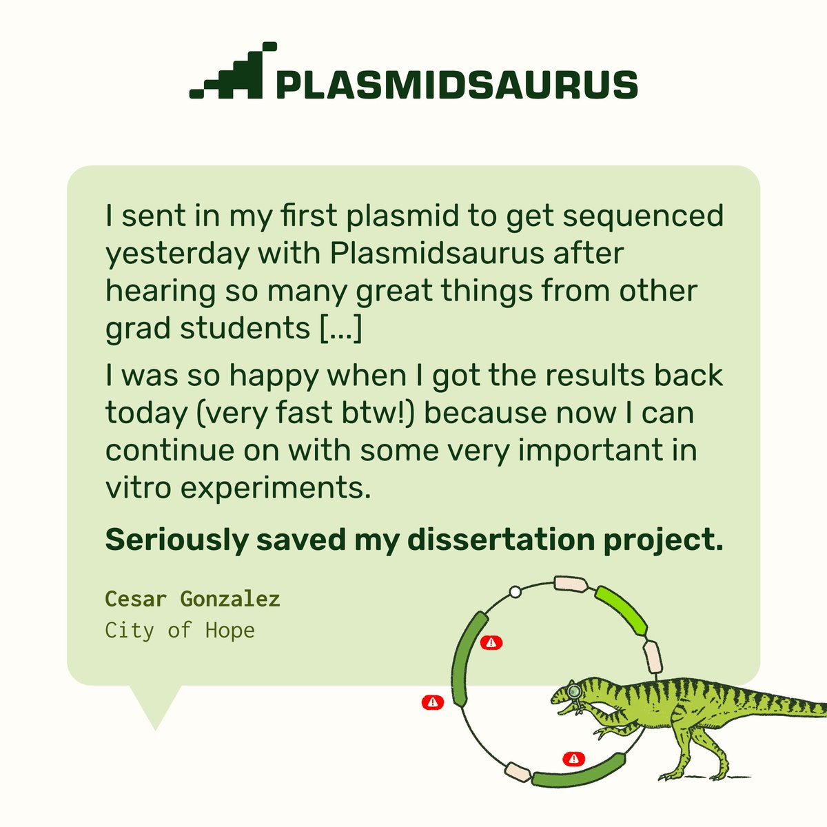 plasmidsaurus tweet media