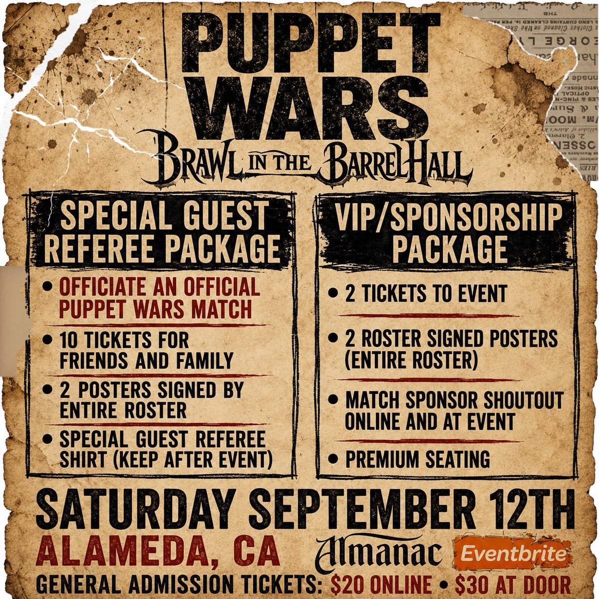 puppet_wars's tweet photo. Check out Eventbrite for all options https://t.co/WAwEvD1Y02
