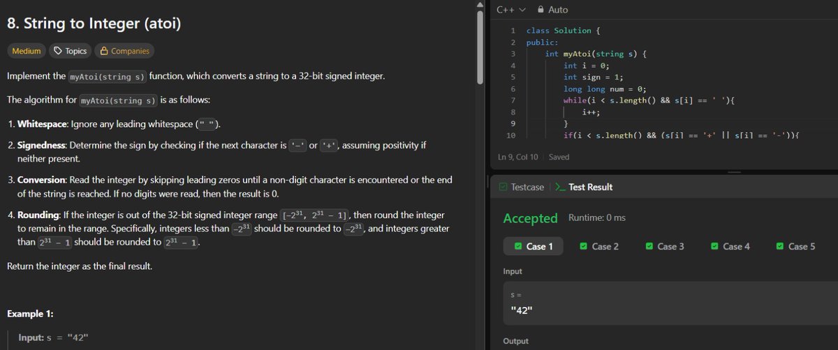 lil_meee15's tweet photo. 📅 Day 30 - #SDESheetChallenge

✅ POTD: Number of Substrings Containing All Three Characters

✅ Completed 3 String problems

@striver6
@takeUforward_ https://t.co/zljiG58IFa