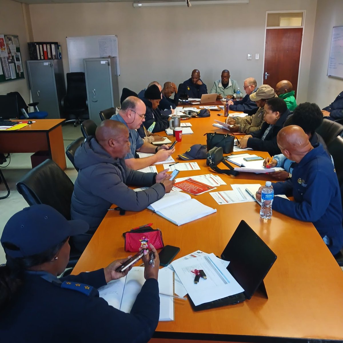 SAPoliceService's tweet photo. #sapsFS [FREE STATE MEC FOR FINANCE, ECONOMIC DEVELOPMENT, AND TOURISM ATTENDS FEZILE DABI DISTRICT JOC MEETING]

The MEC for Finance, Economic Development and Tourism, Mr Ketso Makume, attended the District Joint Operational Centre (JOC) meeting in Fezile Dabi on Tuesday, 30 June 2026. The meeting was also attended by a Member of Parliament, Ms Matsholo Mmolotsane (MP).

The meeting, chaired by the#SAPS Fezile Dabi District Commissioner, Major General Makubo, focused on assessing the prevailing security situation, coordinating operational responses among relevant stakeholders, maintaining public order, and ensuring the safety and security of all residents during the National Shutdown.

Addressing the meeting, Ms. Mmolotsane reaffirmed the government's commitment to supporting law enforcement agencies and encouraging peaceful and lawful engagement by all communities.

The MEC's attendance demonstrated the provincial government's commitment to supporting law enforcement agencies while strengthening collaboration in addressing community concerns. Mr Makume emphasised that the government remains available to receive memorandums, engage with communities on their concerns, and, where appropriate, facilitate dialogue to assist in resolving matters peacefully.

He further stressed that the provincial government was not present to interfere with the operational responsibilities of the South African Police Service (SAPS), but rather to stand alongside and support the SAPS in maintaining law and order and ensuring the safety and security of all communities.

The SAPS, together with its government and security partners, remains committed to safeguarding all communities and ensuring that any demonstrations take place in a peaceful, lawful, and orderly manner.

#CrimePrevention #PublicSafety 
#SaferCommunities 
#PartnershipPolicing #PoliceVisibility 
#CommunityPolicing #SafetyAndSecurity ST
