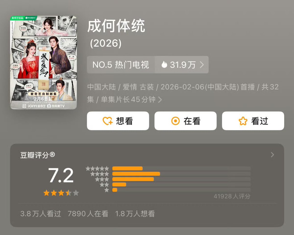 forclei's tweet photo. #ChengLei drama douban score! apparently #HowDareYou are the biggest score 😆 https://t.co/iwugq0gxQs