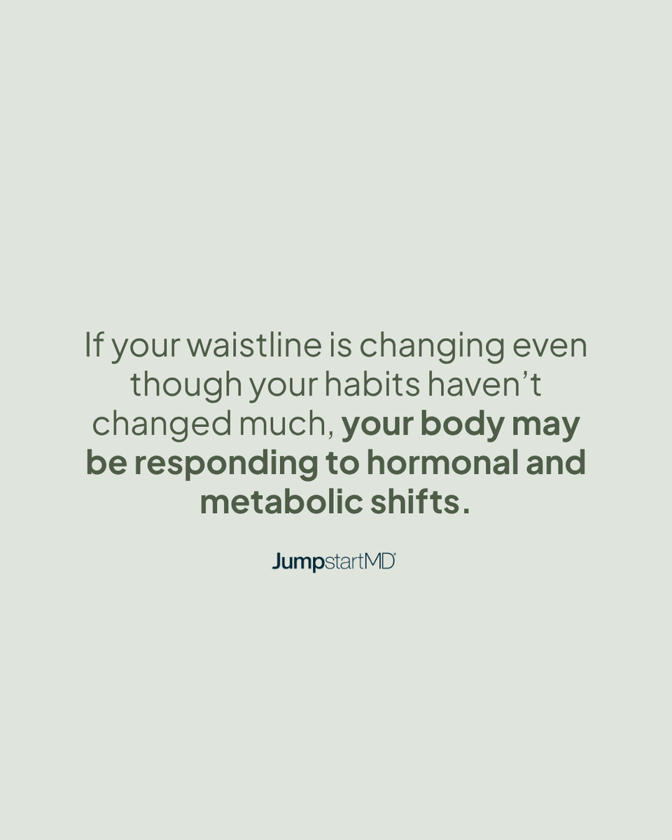 JumpstartMD's tweet photo. Weight gain in midlife is not always about effort. Hormones, sleep, stress, muscle, and insulin resistance can all change the equation. Learn more: https://t.co/MostVQjz22 #MidlifeHealth #HormoneHealth https://t.co/HuyhyfT4Sh