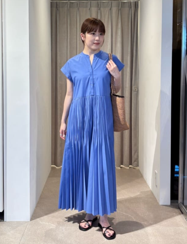 涼しい＆きれい」を叶える 全方位映えプリーツワンピ👗🩵 ＼ 立体感の