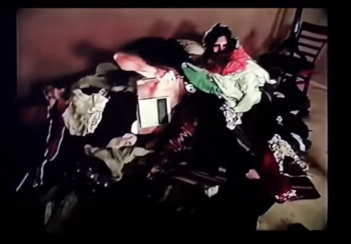 k_yceex's tweet photo. i sure y’all missed this , but who the fuck was hiding in the pile of clothes in the laundry room?? #Backrooms https://t.co/oOWqnWWWGg