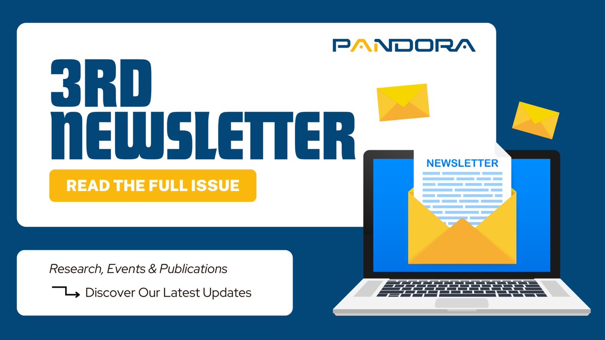 pandoraheu's tweet photo. 📢 Our 3rd #PANDORA Newsletter is out!
Discover the latest project highlights, research publications, scientific events, and collaborations advancing trustworthy #AI across the cloud-edge continuum.
📖 Read it here: https://t.co/UoJAdA4f92
#PANDORAProject #HorizonEurope https://t.co/28qdJNafQX