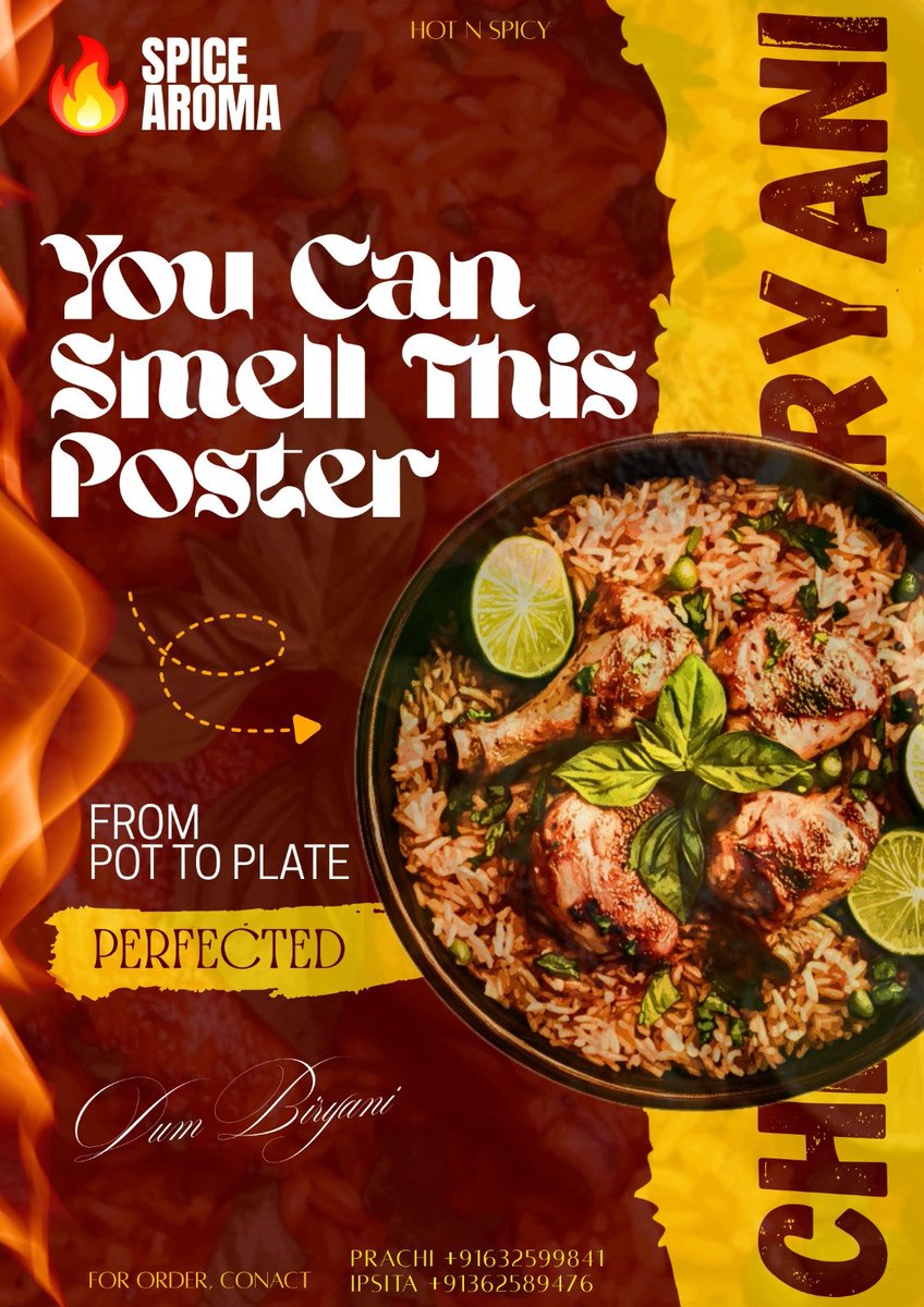 prasha2410's tweet photo. This is a self made poster design about the dinner tonight at our hostel, which was chicken biryani.
Do hv a look guys.
Please do like follow and share, itd be a great help for such a small artist like me.
Thankyou.
#selfmade #posterdesign #chickenbiryani #graphicedit #trending https://t.co/7LDGd8hFQe