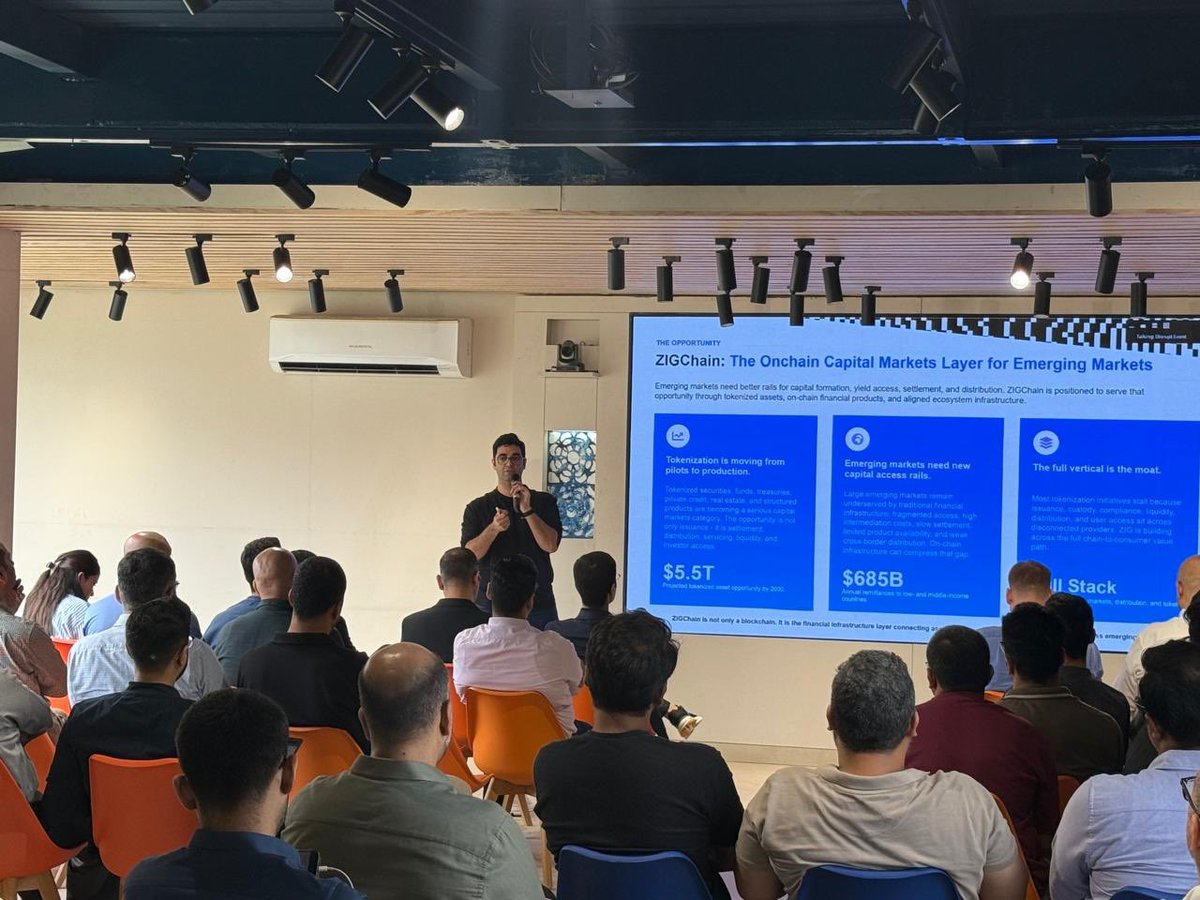 ARafayGadit's tweet photo. Wrapped up Q2 today by presenting the @ZIGChain journey to the senior leadership team at @Disrupt_com 

This quarter was an important one for us.

We launched ZIGMarkets as our commercial engine, announced the 500M ethereum:0xb2617246d0c6c0087f18703d576831899ca94f01 buyback journey, went live with new products across Oro, Nawa and Valdora, and continued building serious institutional momentum across partners like Apex, Ondo, Taurus, Beehive, Fasset, Fuze, and a few others.

We also took ZIGChain into bigger global rooms, from our own ZIGChain Summit to SuperReturn in Berlin and Point Zero Forum in Zurich.

The biggest takeaway for me is simple.

ZIGChain is no longer just about building chain infrastructure. We are now building a vertically integrated onchain finance ecosystem where products, capital, users, revenue and ethereum:0xb2617246d0c6c0087f18703d576831899ca94f01 alignment all start moving in the same direction.

Q2 was momentum, Q3 is where we compound it.