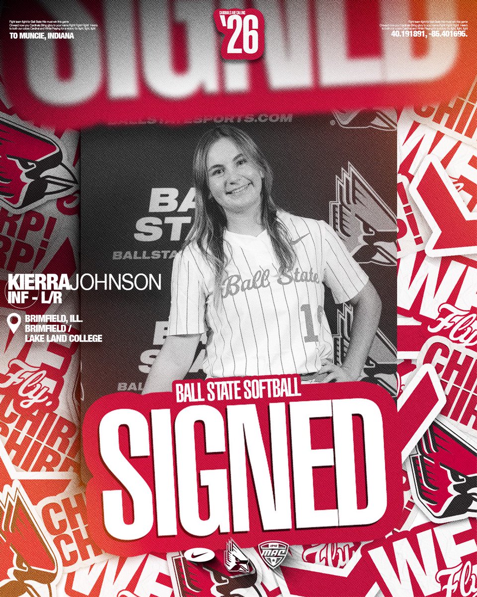 BallStateSB's tweet photo. Weโre excited to welcome Kierra Johnson (@kierramjohnsonn) to the #BallStateSB Family
#ChirpChirp x #WeFly x #MACtion https://t.co/gTHwc8EO1Q